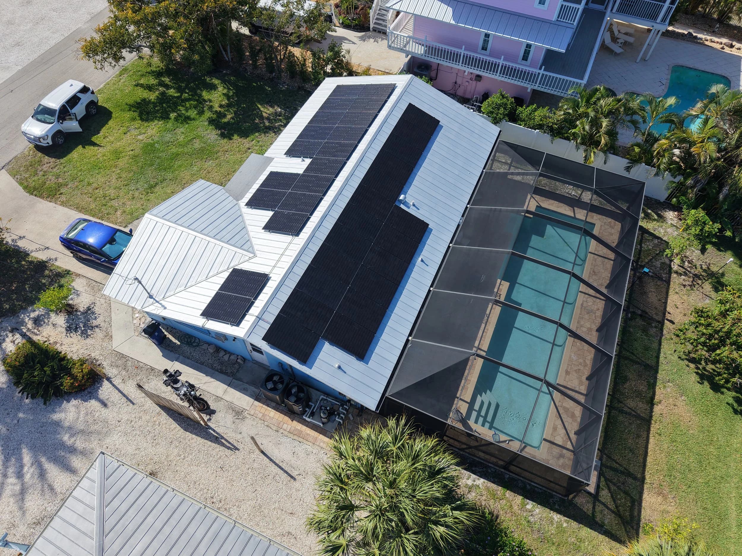 Aerial view of a Southwest Florida neighborhood